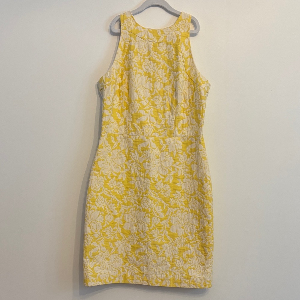 Ann Taylor Yellow and White Floral Knee-length Dress